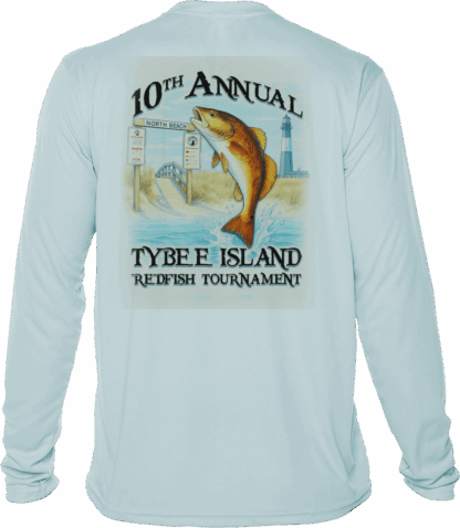 Leaping Redfish 10th Annual Tournament Performance Shirt - Image 5