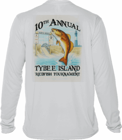 Leaping Redfish 10th Annual Tournament Performance Shirt - Image 3