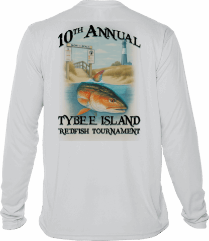 Tailing Redfish 10th Annual Tournament Performance Shirt - Image 3